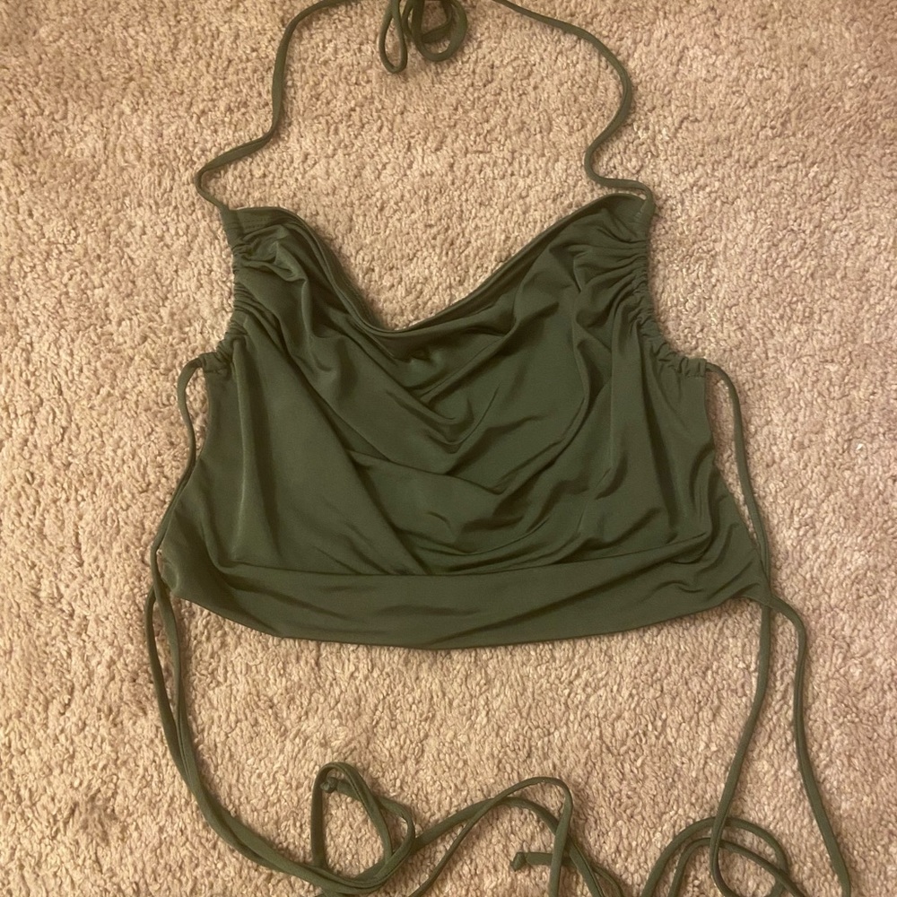 Olive Green Halter Top
